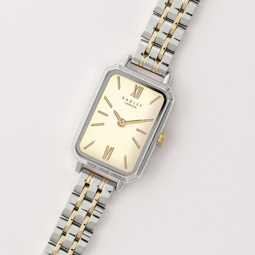 Two tone rectangle bracelet watch silver coloured Radley London La Redoute