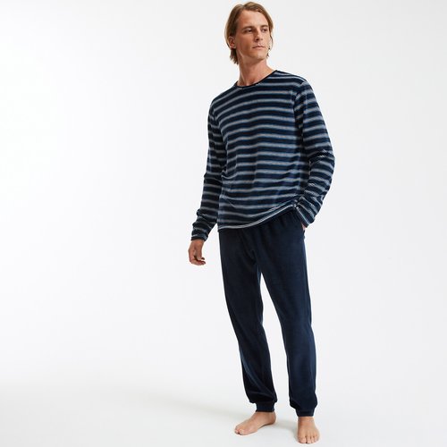 Velour pyjamas navy blue La Redoute Collections La Redoute
