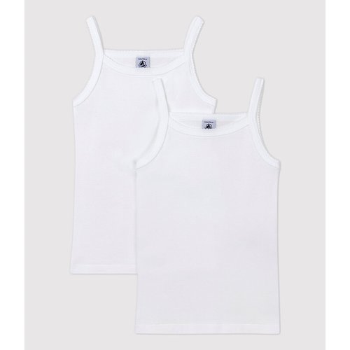 Confezione da 2 canottiere intime con spalline bianco Petit Bateau La Redoute