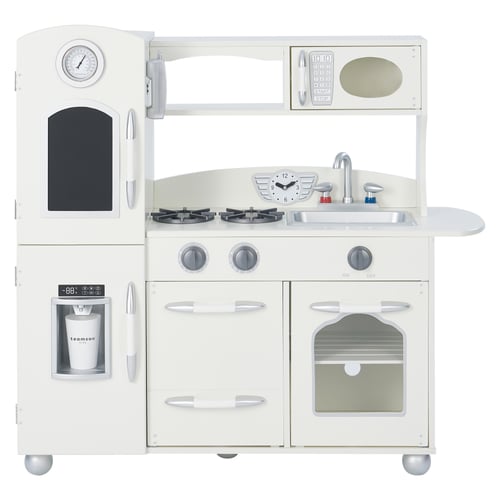 Cuisine En Bois Teamson Kids Little Chef Avec Jardin - Évier, Four, Machine à Laver, 9 Accessoires