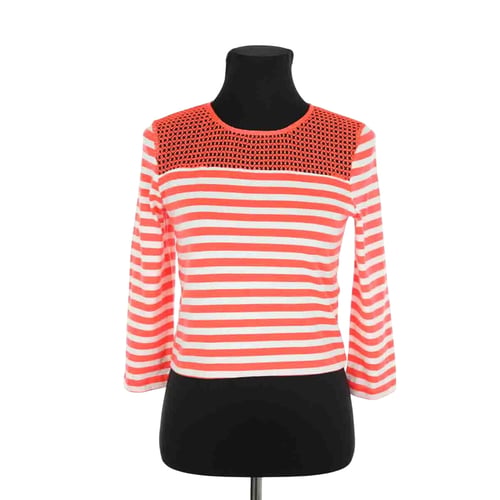 Pull Claudie Pierlot En Alpaga Et Laine - Taille 40/42, Couleur Noir/crème, Occasion Très Bon état