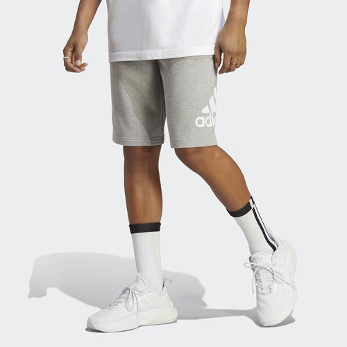 Essentials big logo french terry shorts in cotton grey marl Adidas Sportswear La Redoute
