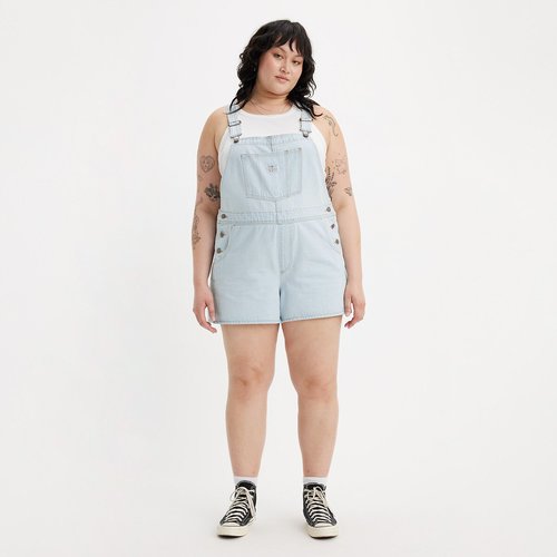 Denim short dungarees changing expectations Levi S Plus La Redoute