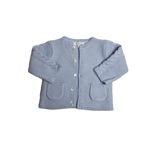 Gilet Cardigan Épais Jacadi 6 Mois Bleu Très Clair - Bébé Fille - Très Bon État