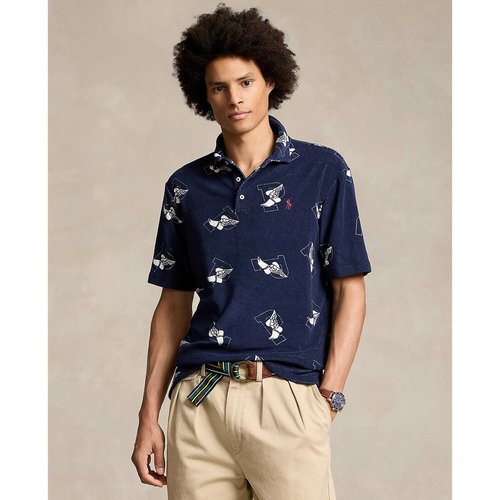 Printed towelling polo shirt navy blue Polo Ralph Lauren La Redoute
