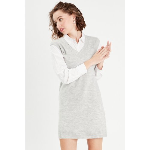 Robe pull gris clair new arrivals