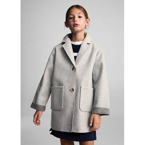 Manteau drap de laine poches gris Mango Kids La Redoute