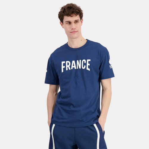 T shirt equipe de france olympique paris 2024 insignia blue Le Coq Sportif La Redoute