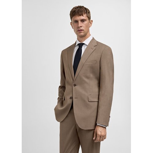 Veste costume slim fit tissu comfort stretch beige Mango Man La Redoute