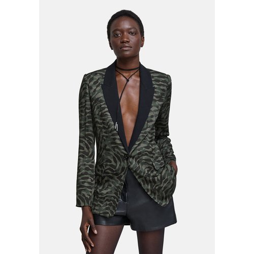 Veste fluide imprime camouflage vert kaki Ikks La Redoute