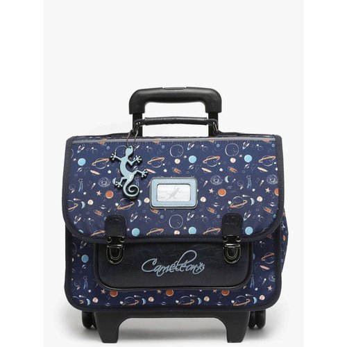Cartable a roulettes retro blue planet Cameleon La Redoute