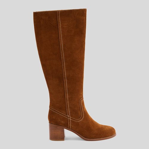 Bottes hautes croute de cuir responsable