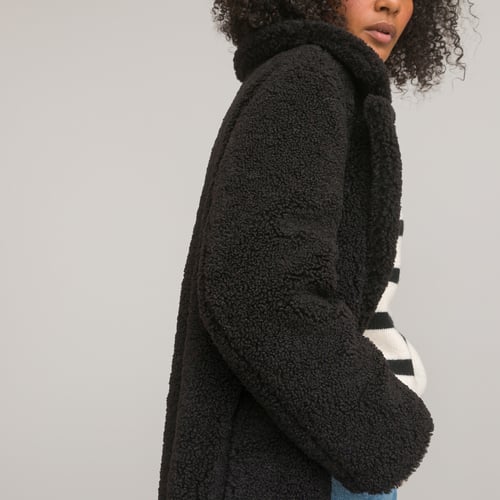 Manteau long en sherpa