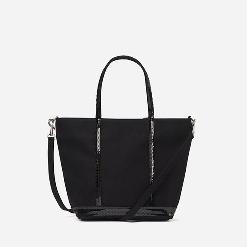 Sac cabas s en toile et sequins noir Vanessa Bruno La Redoute
