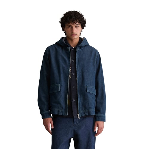Veste En Jean Homme Avec Capuche - Style Vintage Cargo Y2K, Coupe Régulière, Pour Mi-saison Printemps/automne
