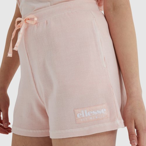 Seta ribbed cotton shorts with satin logo patch pink Ellesse La Redoute