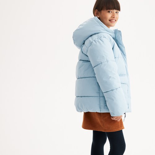 Doudoune chaude a capuche bleu La Redoute Collections La Redoute