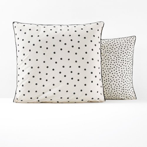 Polka dot pillow cover top