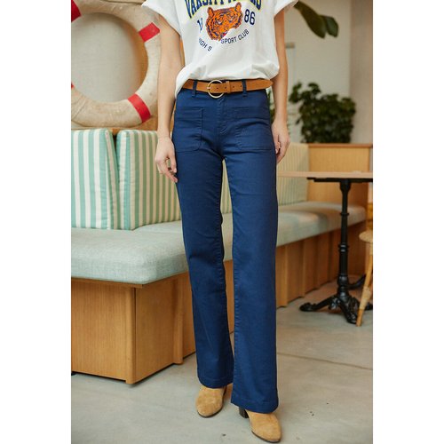 Pantalon flare taille haute best sale