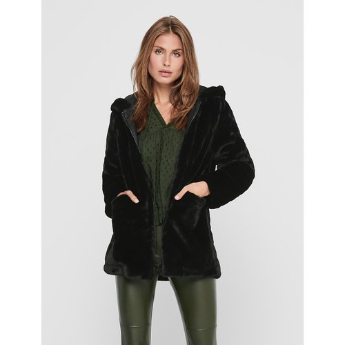 Manteau teddy a capuche noir Only Tall La Redoute