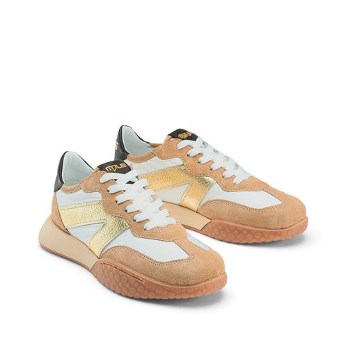 Leather trainers beige Mjus La Redoute