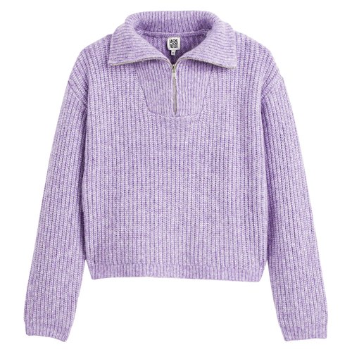 ★★Adairs★★ Knit Half Zip Violet IJ8296 Half zip jumper/sweater in chunky knit purple La Redoute