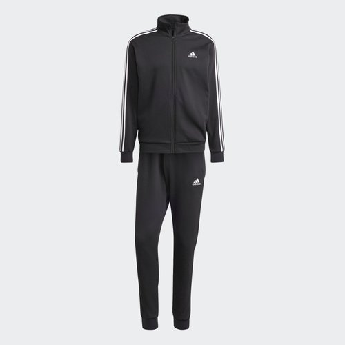 Survetement a 3 bandes en molleton basic black Adidas Sportswear La Redoute