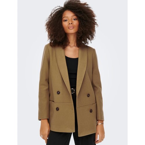 Manteau col tailleur boutonne camel Only La Redoute