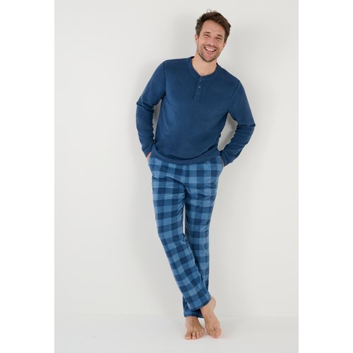 Pyjama thermolactyl en maille polaire bleu marine Damart La Redoute