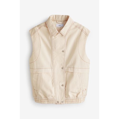 Veste sans manches style militaire creme ecru Next La Redoute