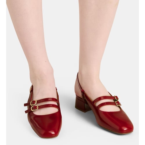 Escarpins Slingbacks Cuir Femme MiMaO - Talon 8,5 Cm Avec Technologie Ultra Confort Gel