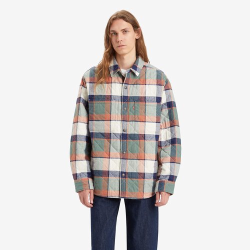 Long checked jacket clearance