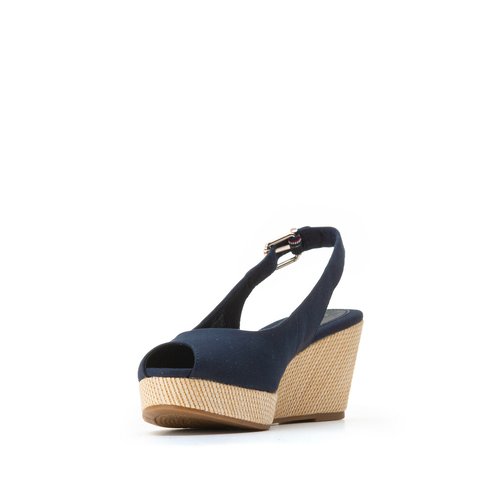 Sandales slingback à haut talon compensé best sale