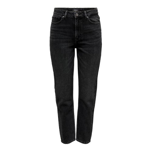 Jean coupe droite onlemily taille haute straight fit jeans black denim Only La Redoute