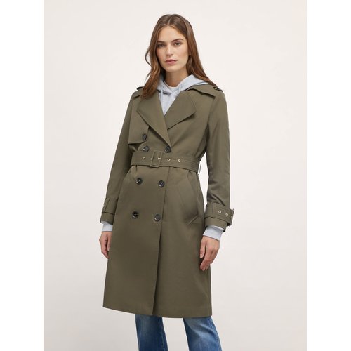 Trench in tessuto tecnico con fodera interna in contrasto colore vert Motivi La Redoute