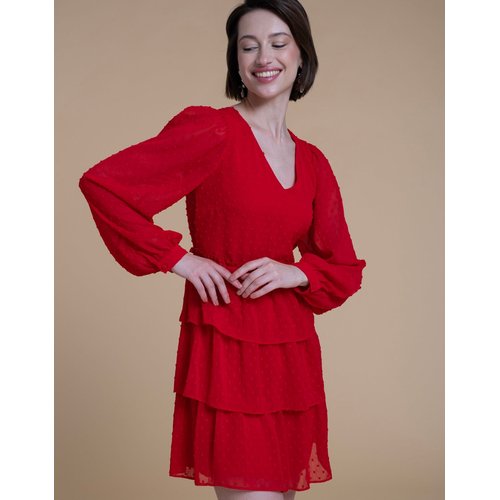 Robe courte a plumetis ample PLUMIA