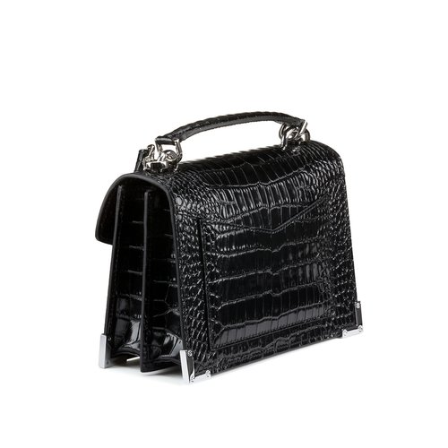 Sac a main embosse croco cuir emily s noir The Kooples La Redoute