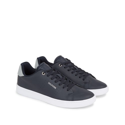 Court cup leather trainers blue Tommy Hilfiger La Redoute