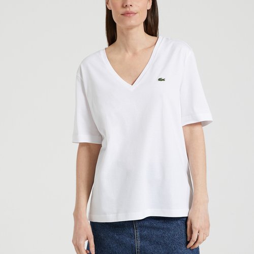 T shirt lacoste col v deals