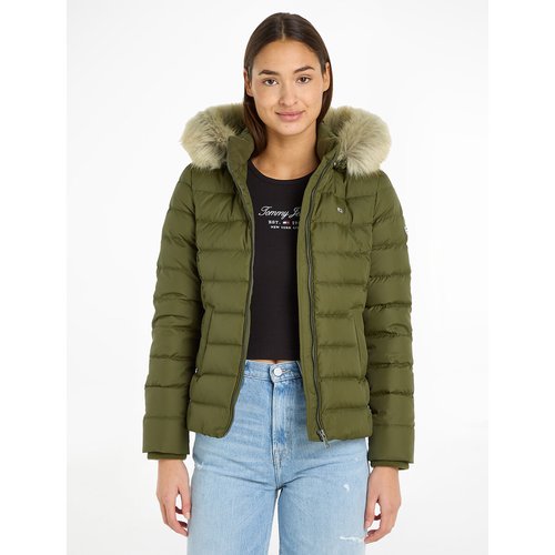 Doudoune courte zippee a capuche Tommy Jeans olive La Redoute