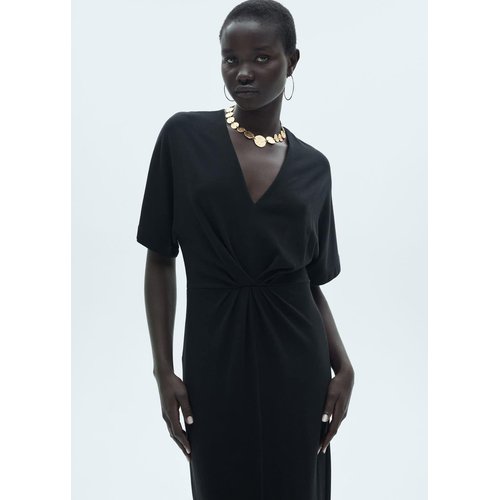 Robe drapée noire online
