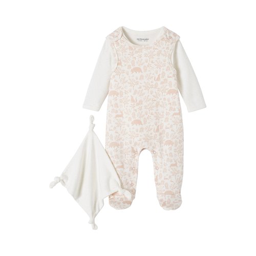 Ensemble naissance 3 pieces combinaison body doudou en coton bio Vertbaudet La Redoute