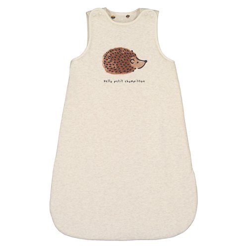 Acorn reversible fleece 3 tog sleep bag in cotton mix beige marl La Redoute Collections La Redoute