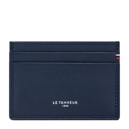 Porte cartes martin en cuir lisse bleu blanc rouge Le Tanneur La Redoute
