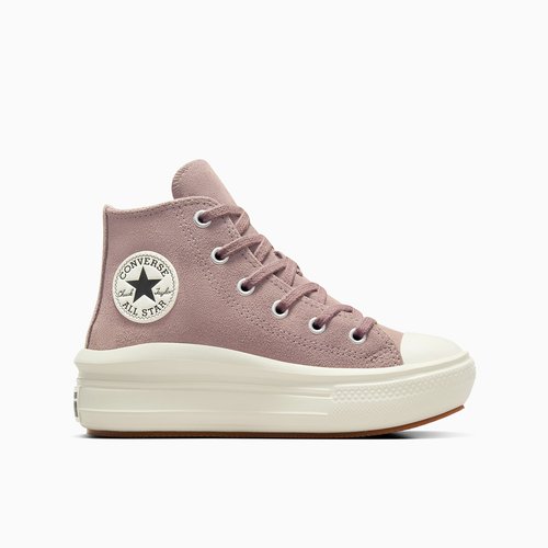 Kids all star move hi sport x hoops high top trainers in suede grey brown Converse La Redoute