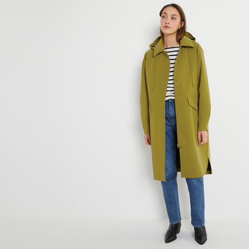 Signatures prisca oversize waxed jacket with removable hood La Redoute Collections La Redoute