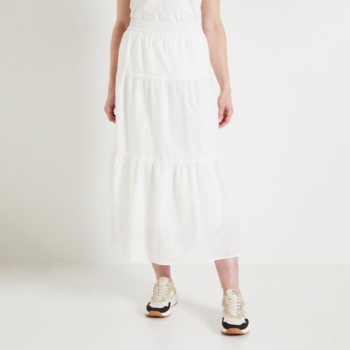 Jupe longue fluide blanc casse ecru Grain De Malice La Redoute