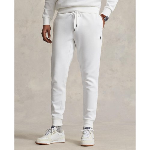 White knit joggers sales