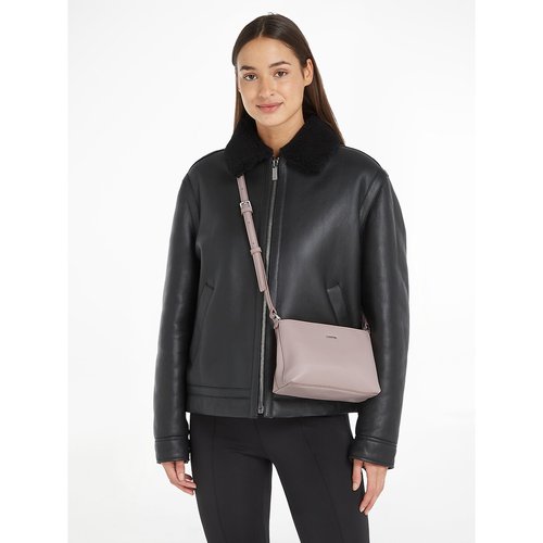 Sac pochette zippee bandouliere gris clair Calvin Klein La Redoute
