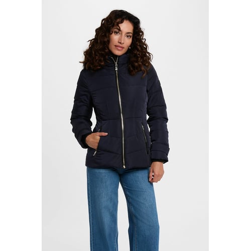 Veste Courte Femme Morgan De Toi - Noir Et Bleu, Taille 38, En Viscose, Occasion Très Bon état